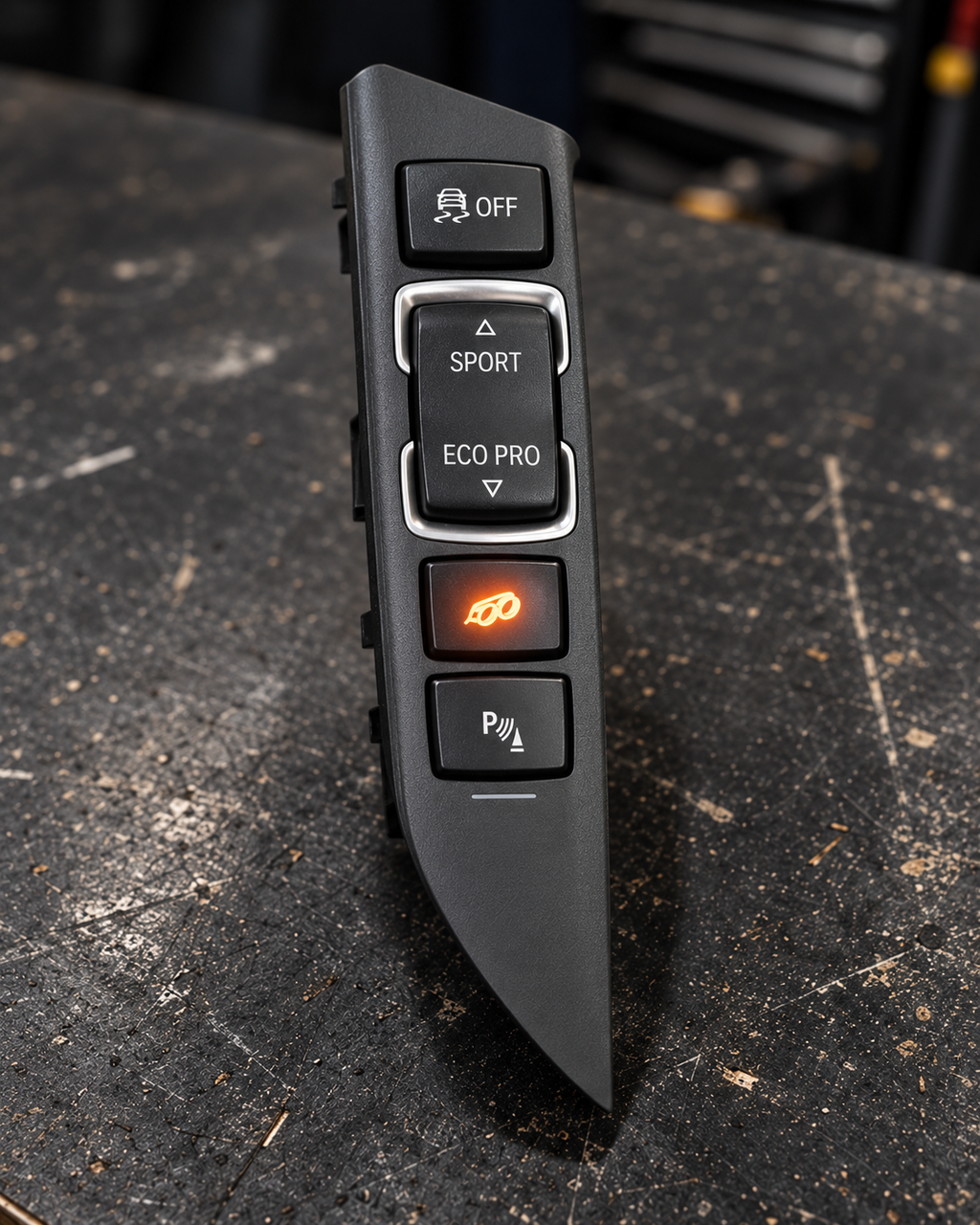 BMW F3X centre console with integrated PB Valves exhaust control button